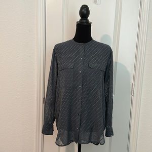 Madewell sheer button down blouse
